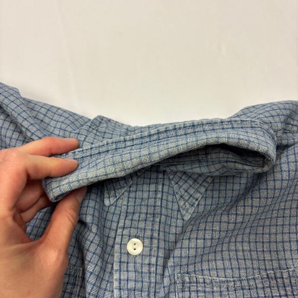 RRL Double RL Ralph Lauren Plaid Button Up Chin Strap Work Shirt Men's XS - Picture 12 of 13